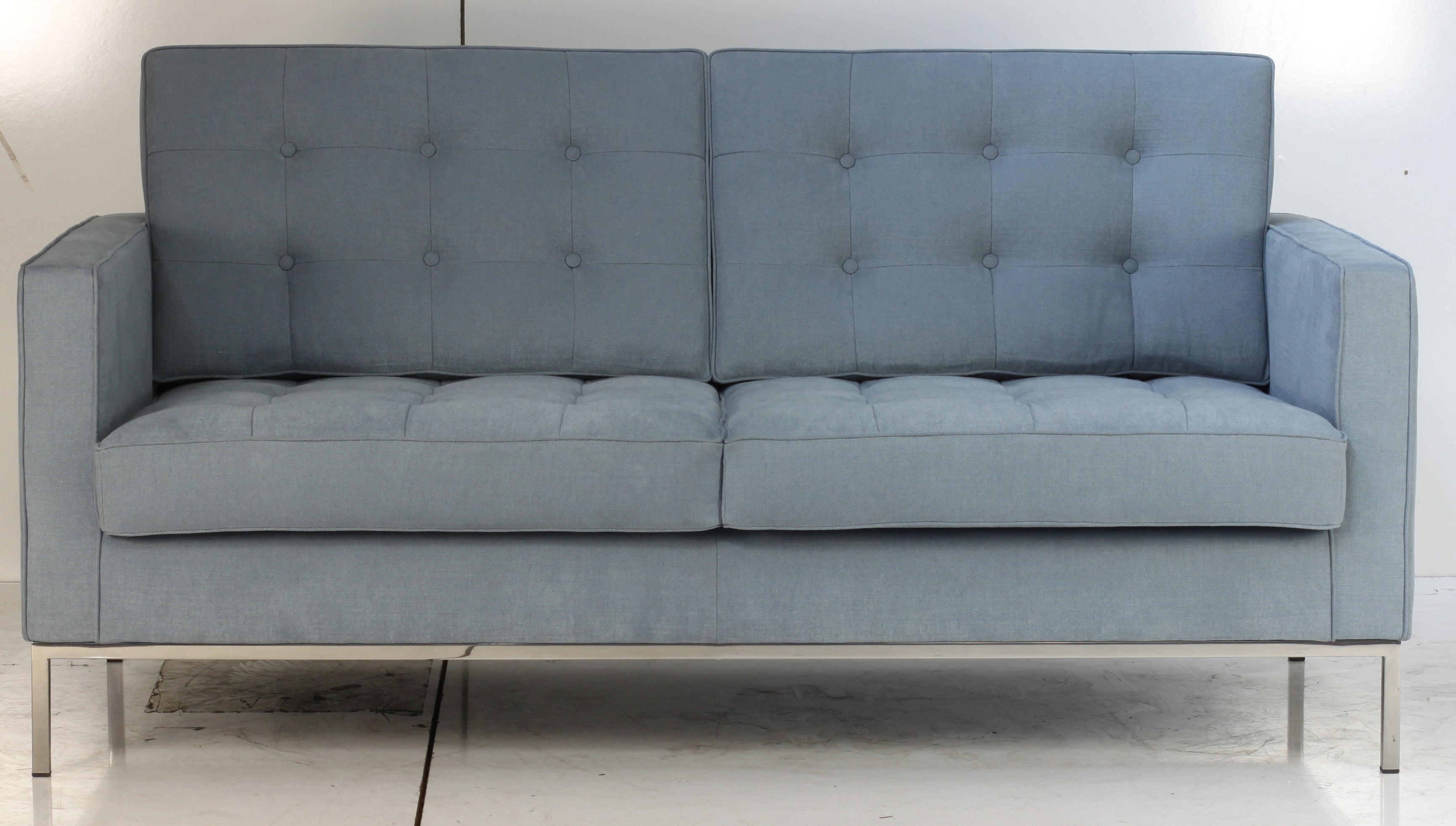Florence Knoll Two-Seat Sofa - Modern Loveseat for Living Room, Office & Lounge - Mid-Century Design with Premium Upholstery