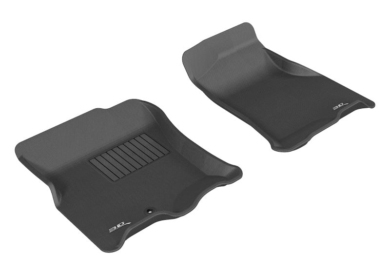 3D MAXpider Kagu Custom Fit All-Weather Floor Mats for 2007-2010 Ford Expedition & Lincoln Navigator (1st Row, Black) - Durable, Non-Slip Car Mats for SUV Protection & Easy Cleaning