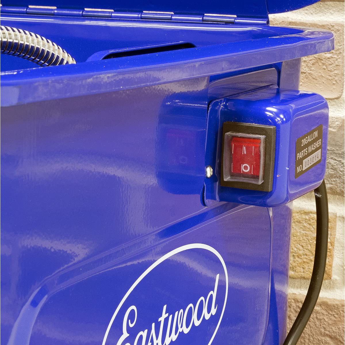 Eastwood 20 Gallon Electric Parts Washer Cabinet with Solvent Pump - Heavy Duty Automotive Parts Cleaner for Garage, Workshop & DIY Car Maintenance