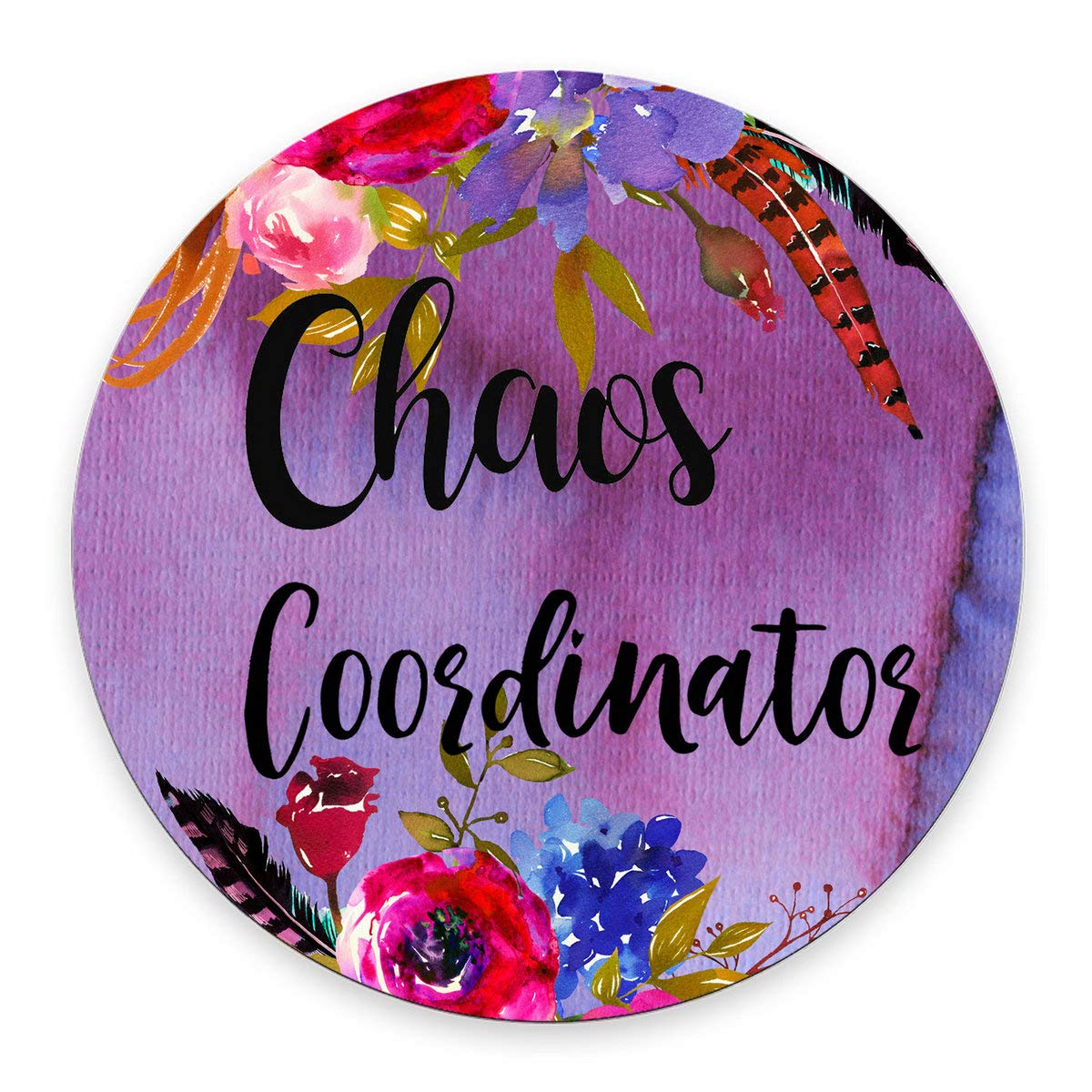 Funny Quote Chaos Coordinator Mouse Pad - Non-Slip Office Desk Mat for Computer & Laptop - Perfect for Office, Home, Gaming & Work from Home Setup