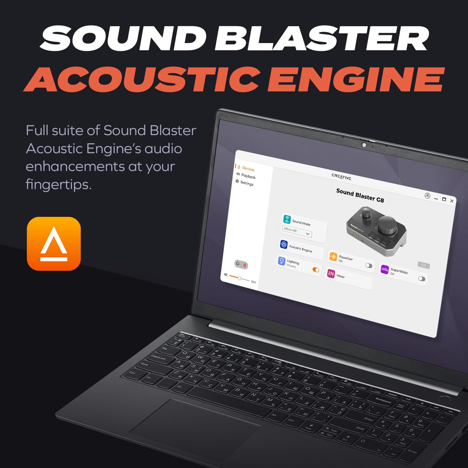 Creative Sound Blaster G8 USB DAC - High Resolution Gaming Audio Mixer with Dual USB Ports, Customizable Acoustic Engine & 10-Band Equalizer for PC, PS5, and Streaming Setup