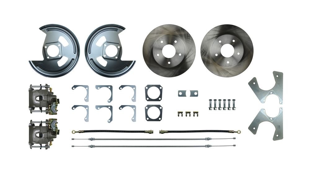 Right Stuff Detailing AFXRD01 Rear Disc Brake Conversion Kit for 10/12 Bolt Non-Staggered Shock – Upgrade Your Classic Car or Hot Rod Braking System
