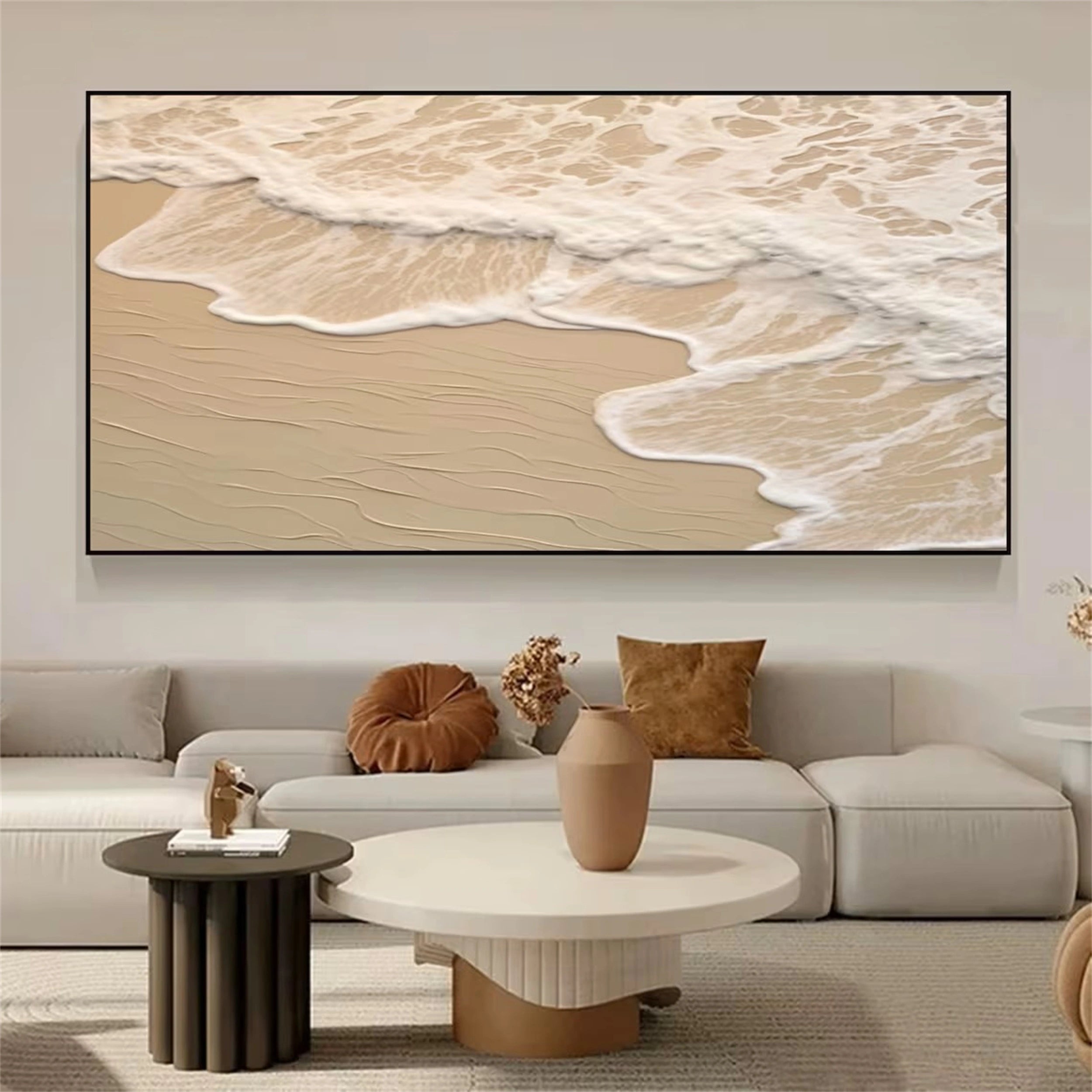 Ocean and Sky Painting #OS 076 - Handmade Seascape Wall Art for Home & Office Decor - Perfect for Living Room, Bedroom or Beach House