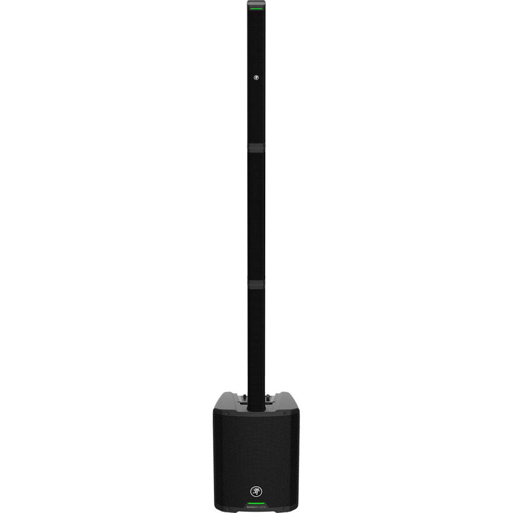 Mackie SRM-FLEX 1300W Portable Column PA System with Sennheiser e835 Mic, Tripod Stand & XLR Cable - Perfect for Live Performances, Outdoor Events & DJ Gigs