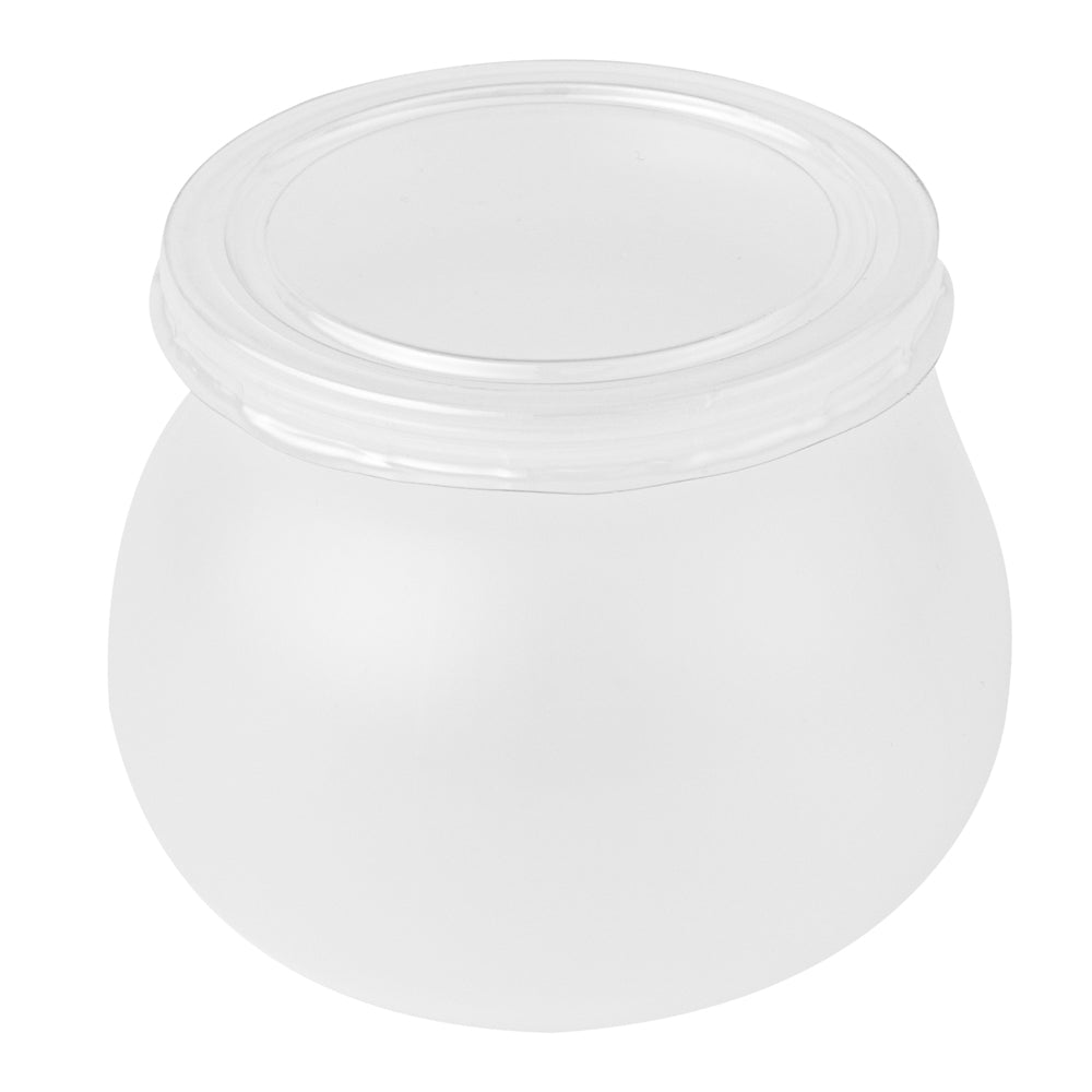 4 oz Frosted Plastic Candy Jars with Lids - 2.5