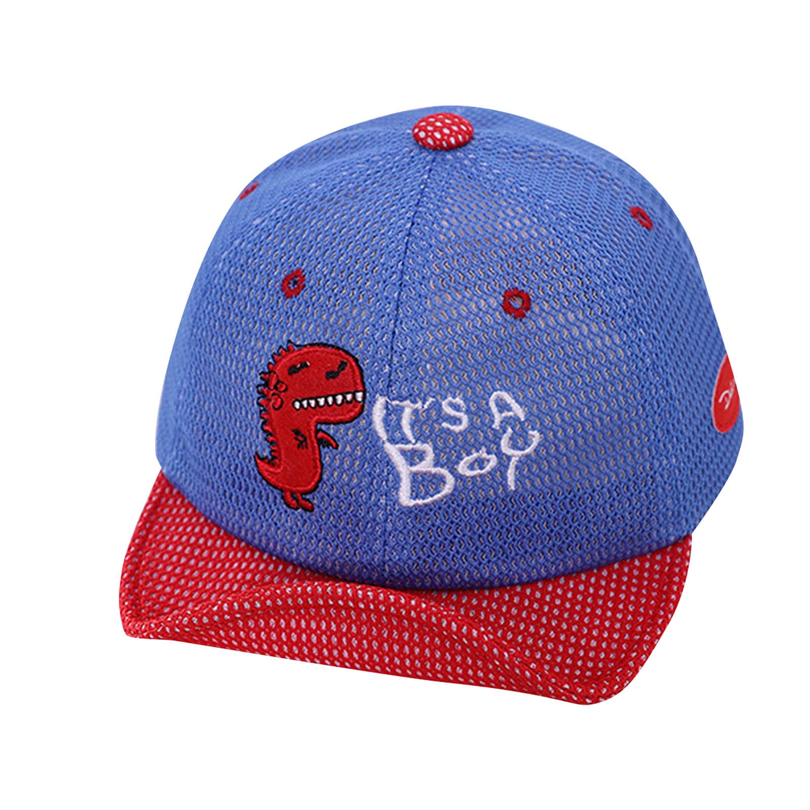 UV Protection Sun Hat for Kids & Toddlers - Adjustable Baby Baseball Cap with Dinosaur Cartoon Design - Perfect for Outdoor Play, Beach, and Sun Safety