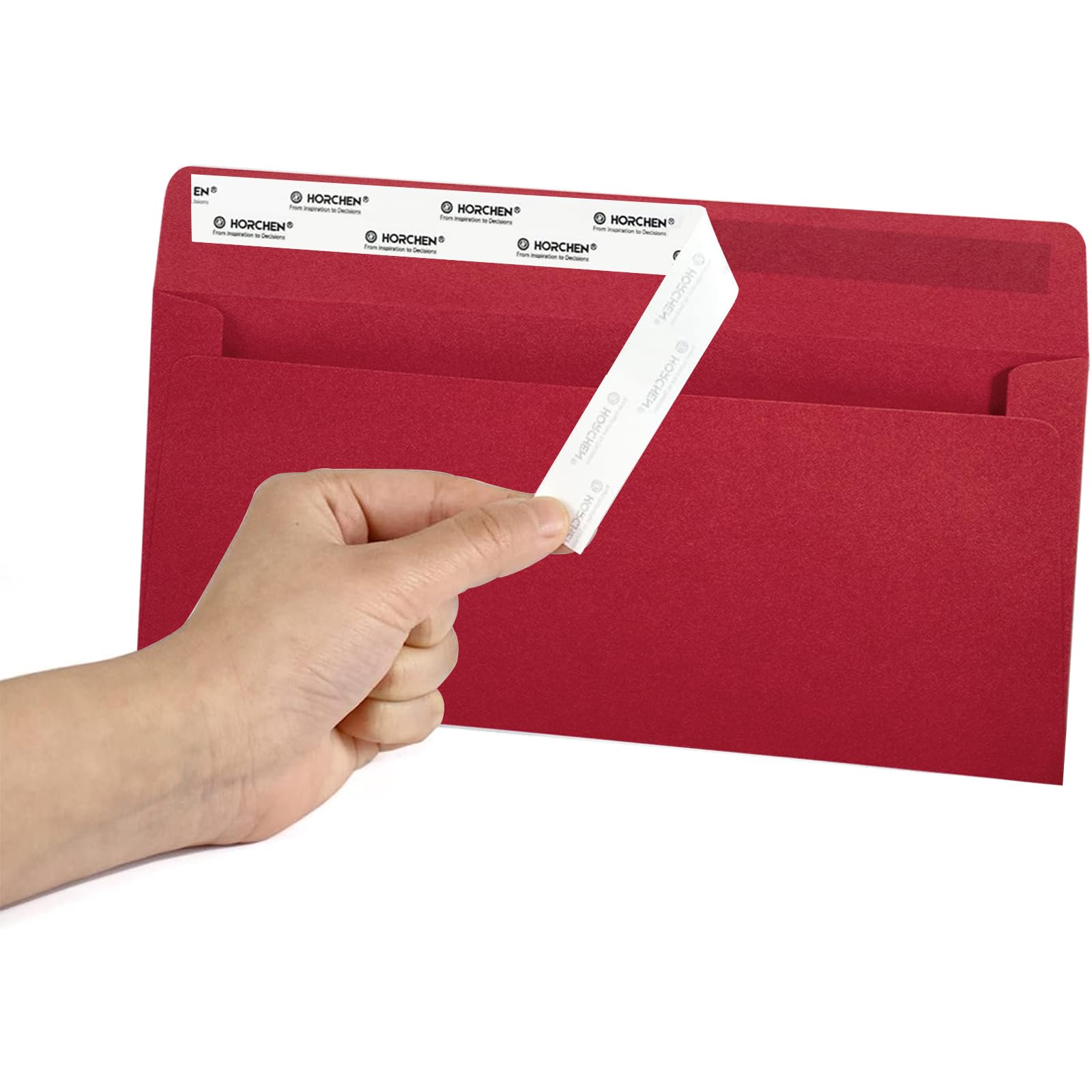100 Red #10 Self Seal Business Envelopes - 4.125