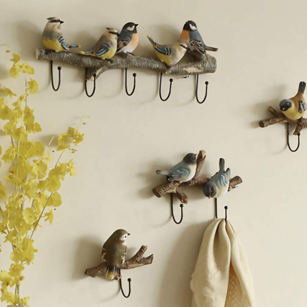 Stylish Bird-Shaped Wall Hook - Decorative Coat & Hat Hanger - Durable Resin Wall Mounted Hook for Entryway, Bedroom, or Bathroom Organization