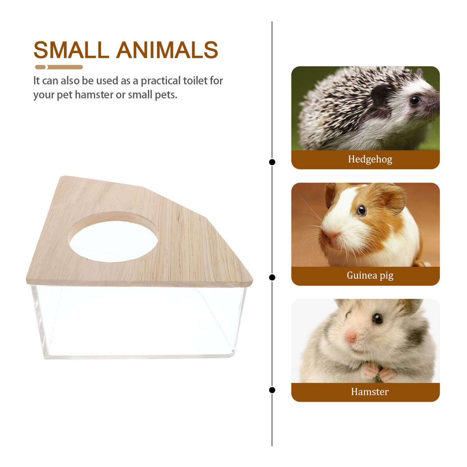 Balacoo Acrylic Hamster Toilet & Bathroom Sand Bin - Small Pet Bathing Accessories for Hamsters, Chinchillas - Durable Toy Container & Bathtub for Cage - Perfect for Small Animal Hygiene and Playtime