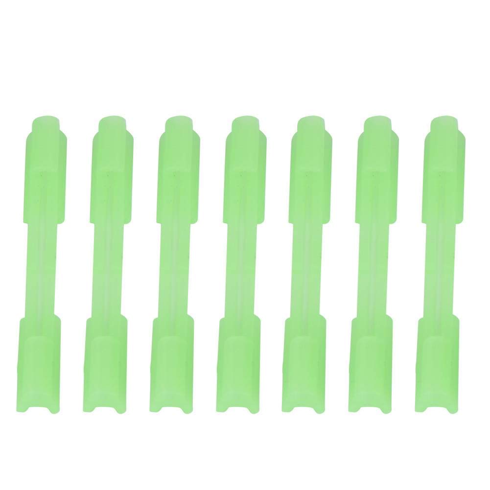 Tihebeyan ABS Small Fishing Pole Clips - 40 PCS Fluorescent Fishing Rod Clips with Glow in The Dark Feature - Durable Fishing Tool for Night Fishing & Rod Organization (Great for Bass, Trout & Saltwater Fishing)
