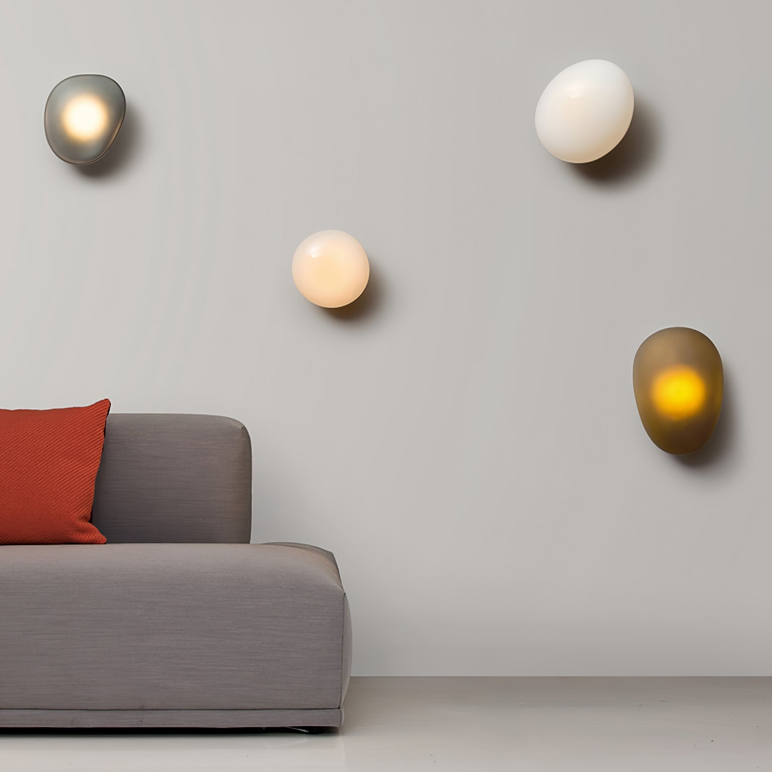 Modern Bubble Glass Wall Lamp - Sleek LED Sconce Lighting for Bedroom, Living Room & Hallway - Energy Efficient Decorative Wall Light for Home & Office