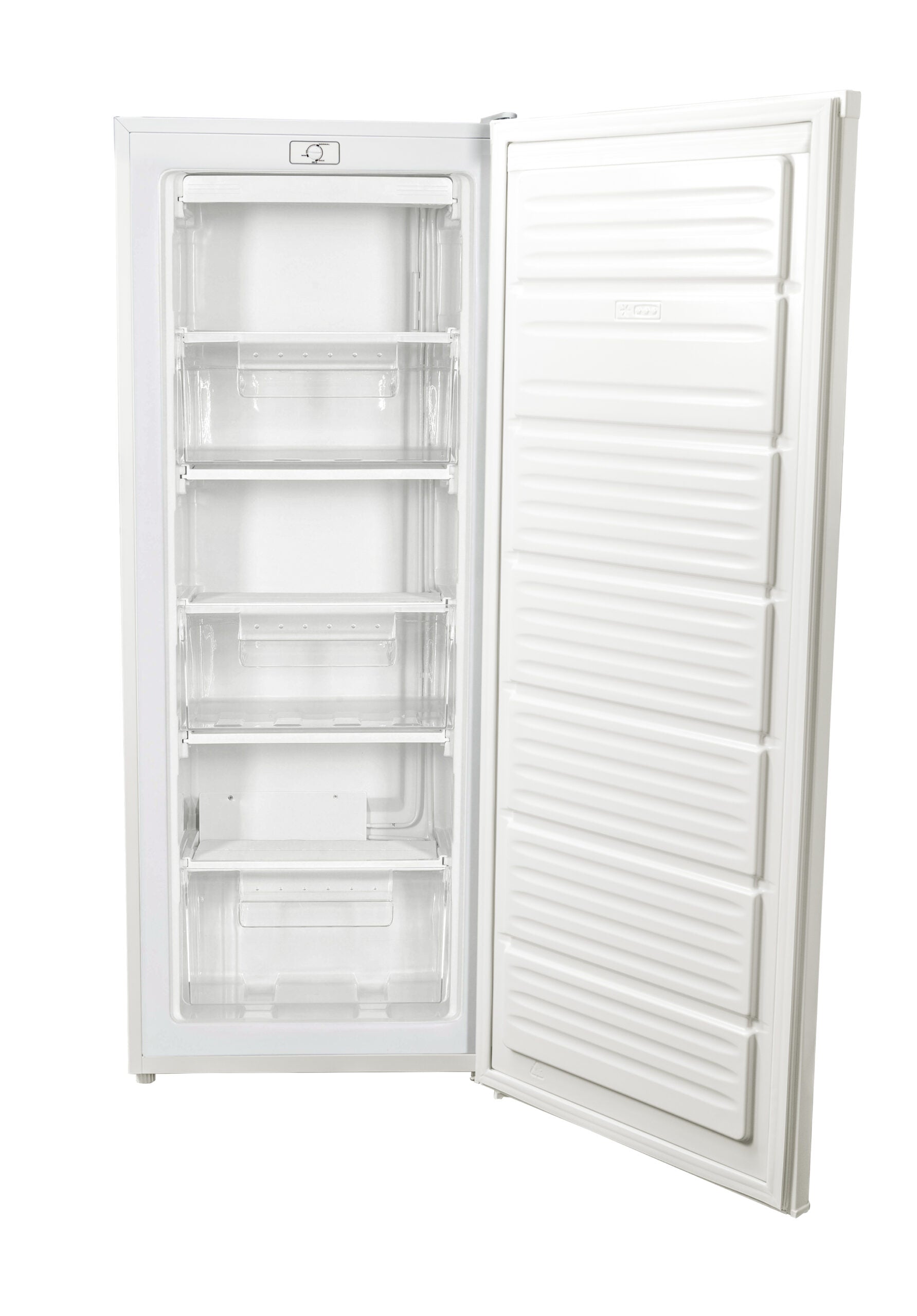 Danby DUFM060B2WDB 6.0 cu ft White Upright Freezer - Compact Deep Freeze for Home, Garage & Basement Storage - Energy Efficient Appliance for Frozen Food & Meal Prep