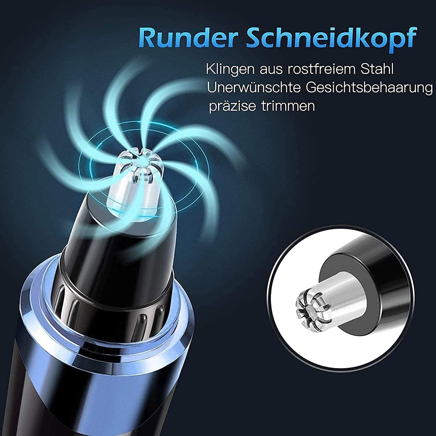 Professional 4-in-1 USB Rechargeable Electric Hair Trimmer for Men & Women - Waterproof Eyebrow, Nose, Ear & Facial Hair Clipper with Double-Edge Stainless Steel Blade - Perfect for Travel, Grooming & Personal Care