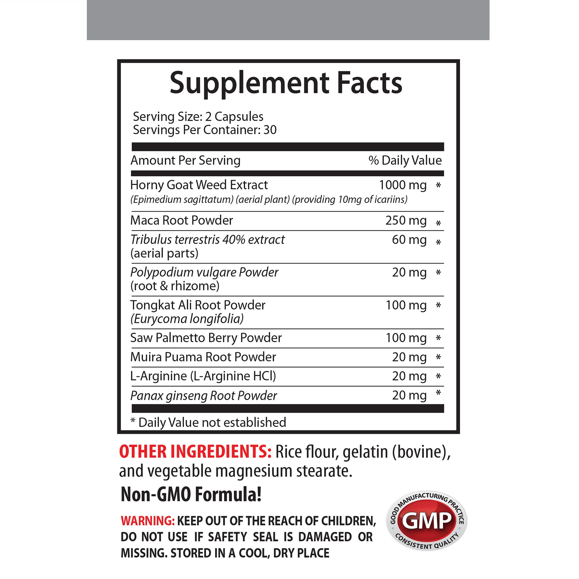 Energy Boost Vitamins for Men - Maca Root & Tongkat Ali Extract Capsules, 60 Count - Natural Stamina & Performance Enhancer for Workout, Gym & Daily Energy Support