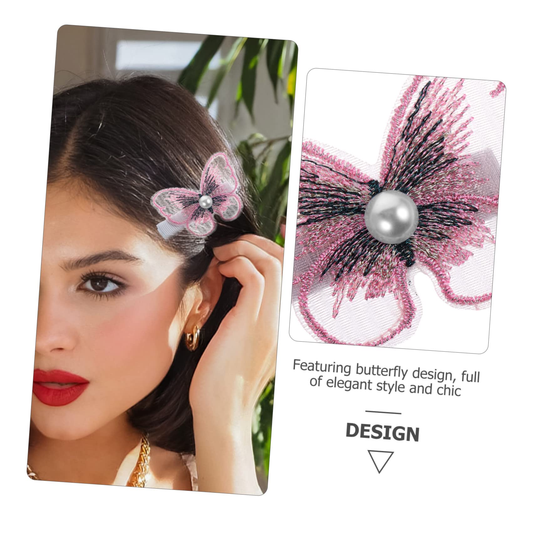 BIUDECO 6pcs Butterfly Hair Clips for Women & Girls - Stylish Metal Hair Pins for Women's Hair Accessories - Perfect for School, Parties, Weddings & Daily Styling