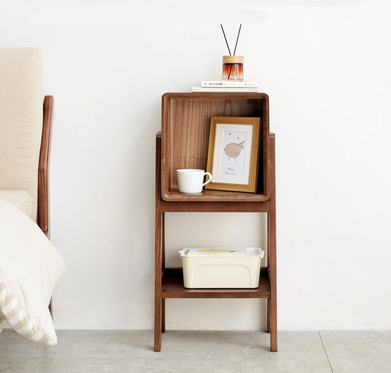 Solid Oak Wood Side Cabinet - Rustic Storage Cabinet for Living Room, Bedroom, or Entryway - Perfect for Organizing Books, Decor, and Essentials