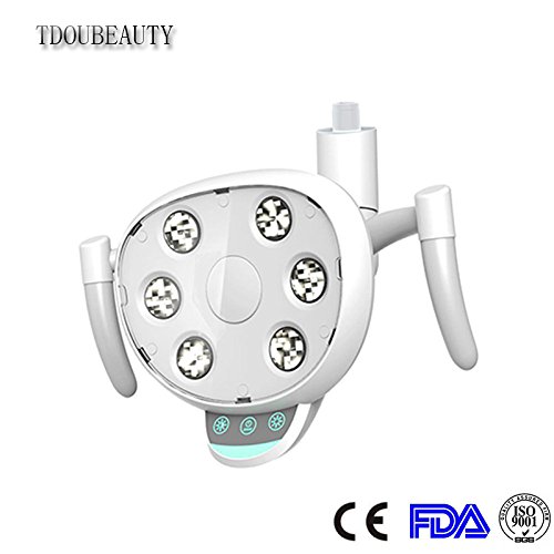 CX249-23 Professional LED Shadowless Dental Light with 6 High-Power Bulbs - Touch Button & Sensor Dual Control - 22MM Adjustable for Dental Clinics, Oral Surgery & Teeth Whitening Procedures