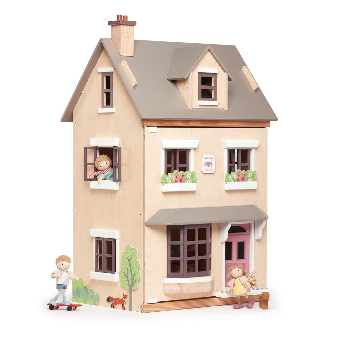Foxtail Villa Doll House - Miniature Wooden Dollhouse for Kids & Collectors | Perfect for Playtime, Room Decor & Gift Giving