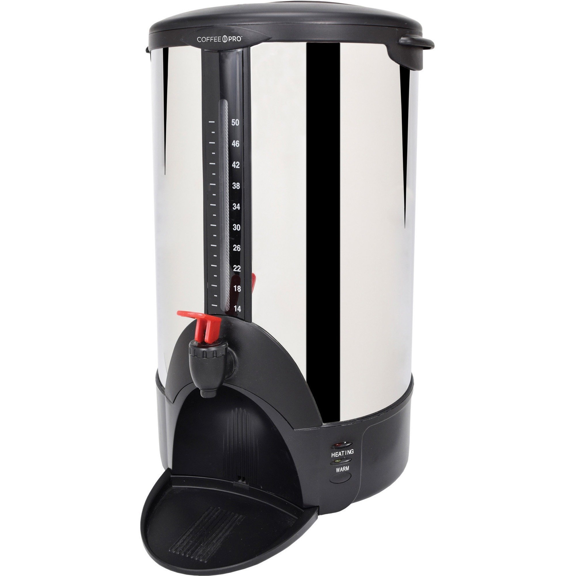Commercial Coffee Maker - Coffee Pro Cp50 50-Cup Stainless Steel Urn (12x16.5x22 Inch) for Offices, Catering & Large Events | Durable Coffee Machine for Restaurants & Church Gatherings