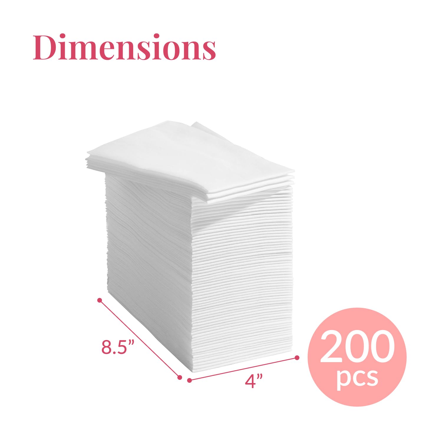 Prestee 200 Count Premium Disposable Paper Hand Towels - Soft Linen-Like White Guest Towels for Weddings, Parties, Dinners & Events | Eco-Friendly Bathroom, Kitchen & Hospitality Use