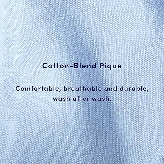 French Toast Boys' Short Sleeve Pique Polo Shirt - Standard & Husky Fit - Hunter Green - Size Large - Comfortable School Uniform & Casual Wear for Kids