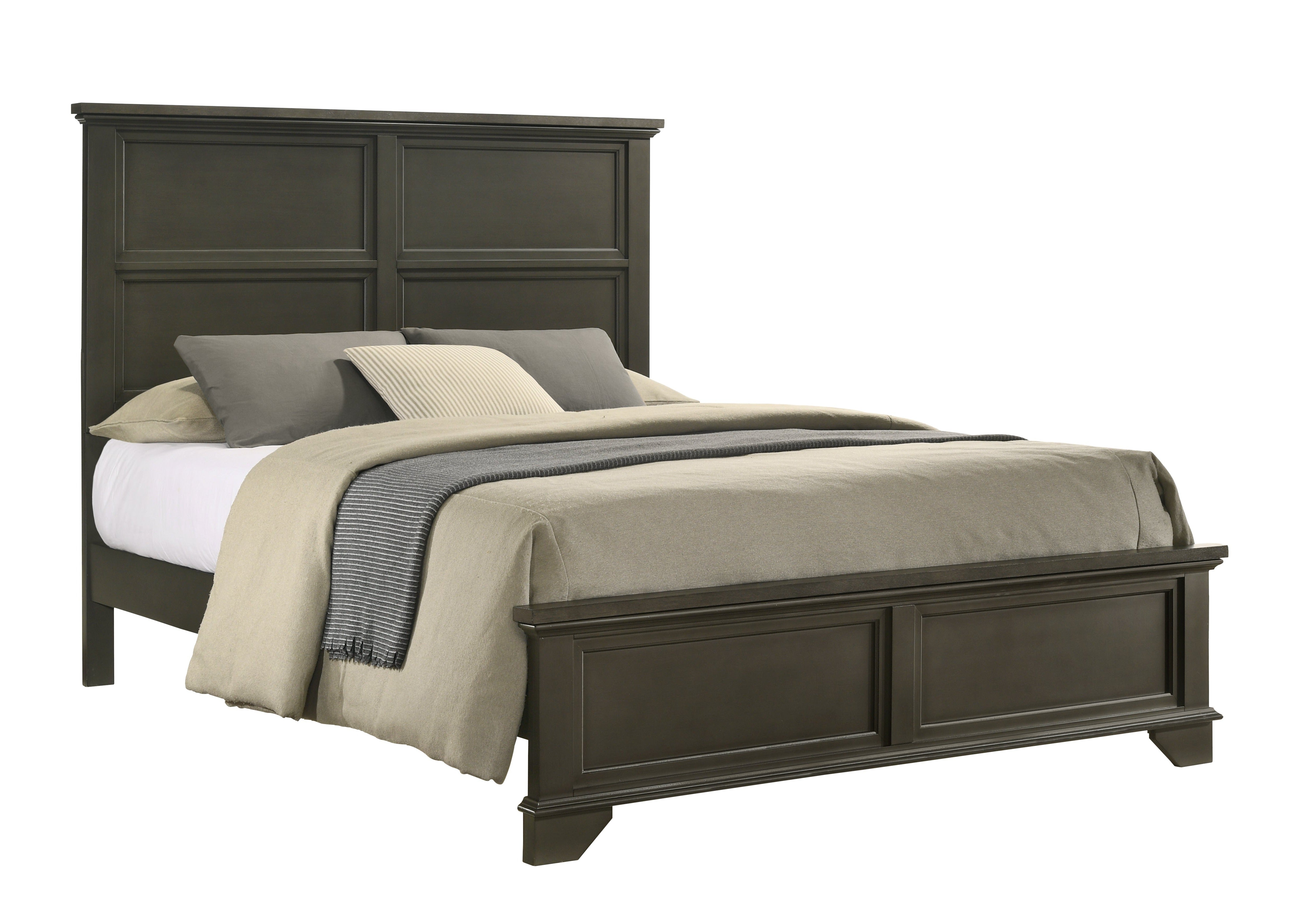 Abigail 6-Piece Queen Bedroom Set in Grey - Complete Bedroom Furniture Package for Master Bedroom & Guest Room Decor