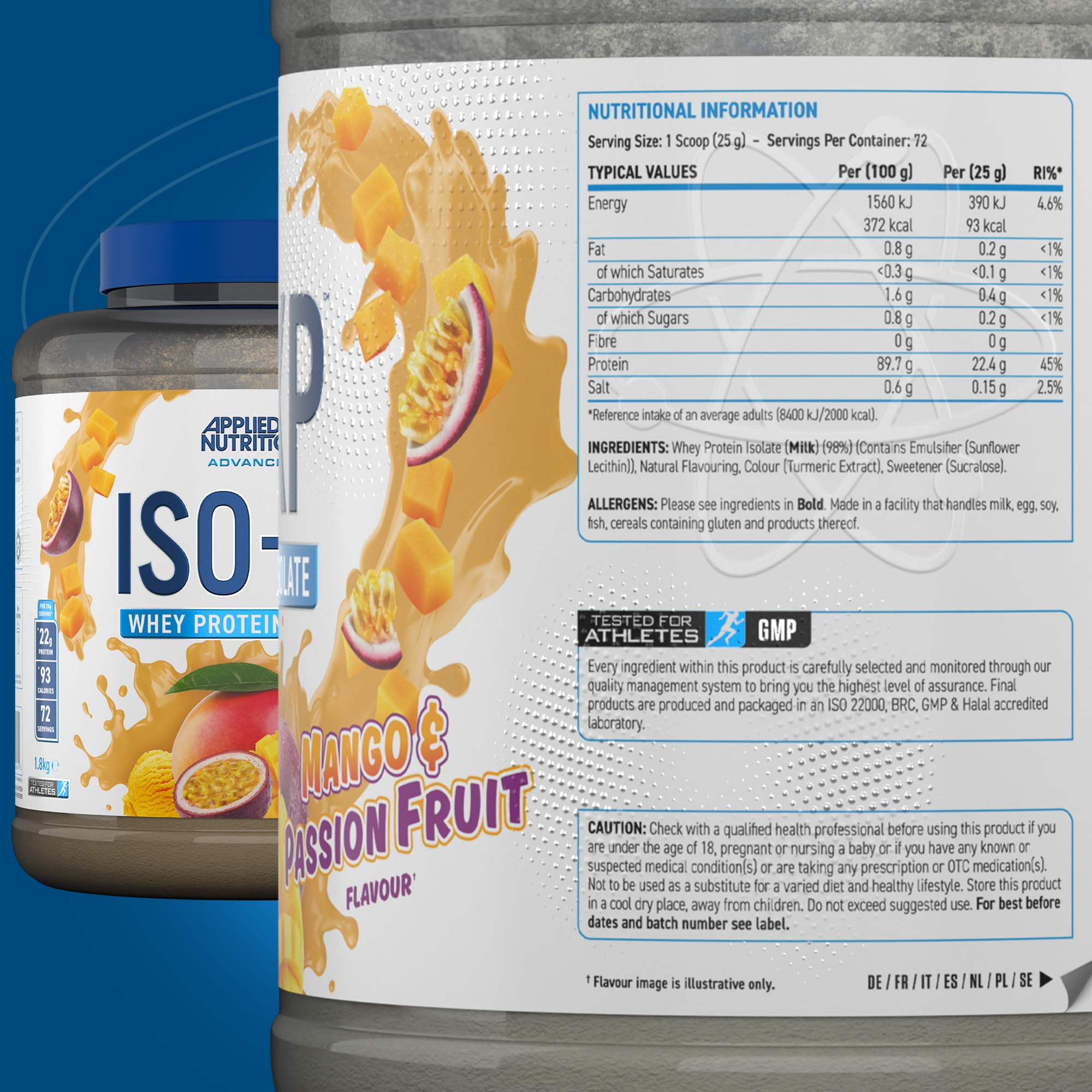 Applied Nutrition ISO XP 1800g Whey Protein Powder - Premium Muscle Recovery & Growth Supplement for Athletes & Bodybuilders | Post-Workout, Meal Replacement & Fitness Nutrition