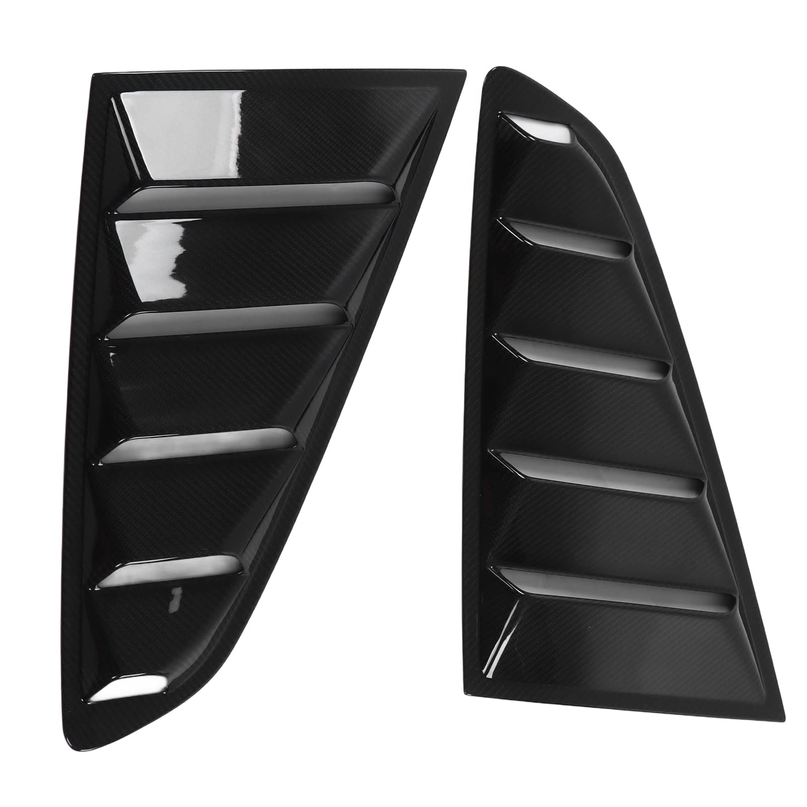 Carbon Fiber Side Window Louvers (2-Pack) - Rear Sun Shade Windshield Cover for Cars | Universal Fit Replacement | Enhance Style & Sun Protection for Sedans, Coupes, and SUVs