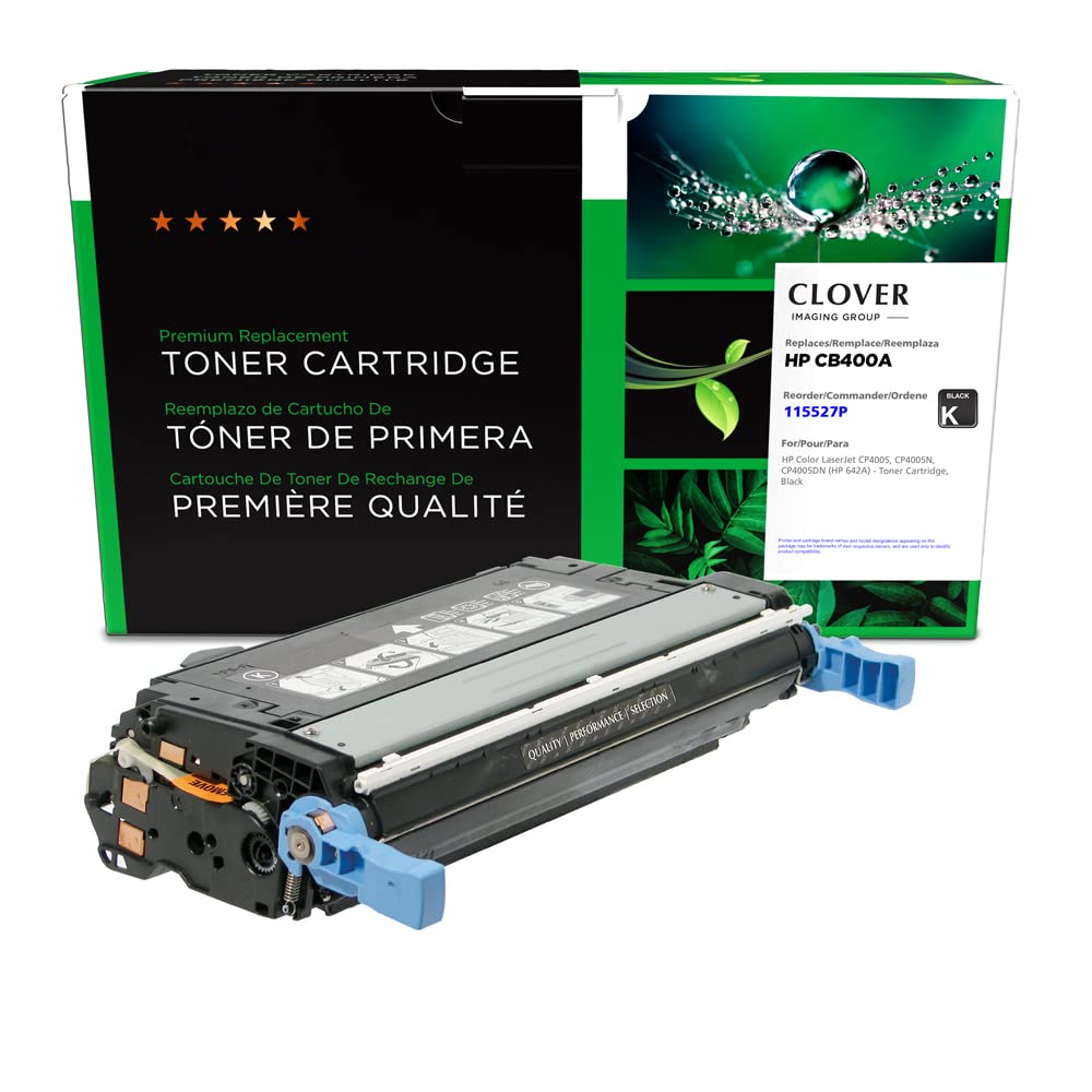 High-Quality Clover Remanufactured Toner Cartridge Replacement for HP CB400A/HP 642A - Compatible with HP Printers | Perfect for Home, Office & School Printing Needs