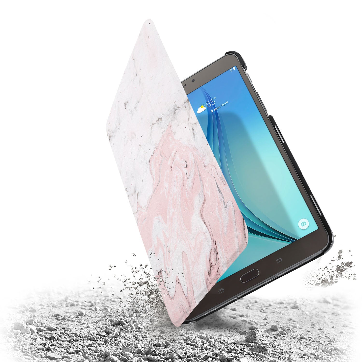 Samsung Tablet Case - Pink Marble Design Protective Cover for Samsung Galaxy Tab A/S6/S7/S8 | Slim & Durable for School, Work, and Travel