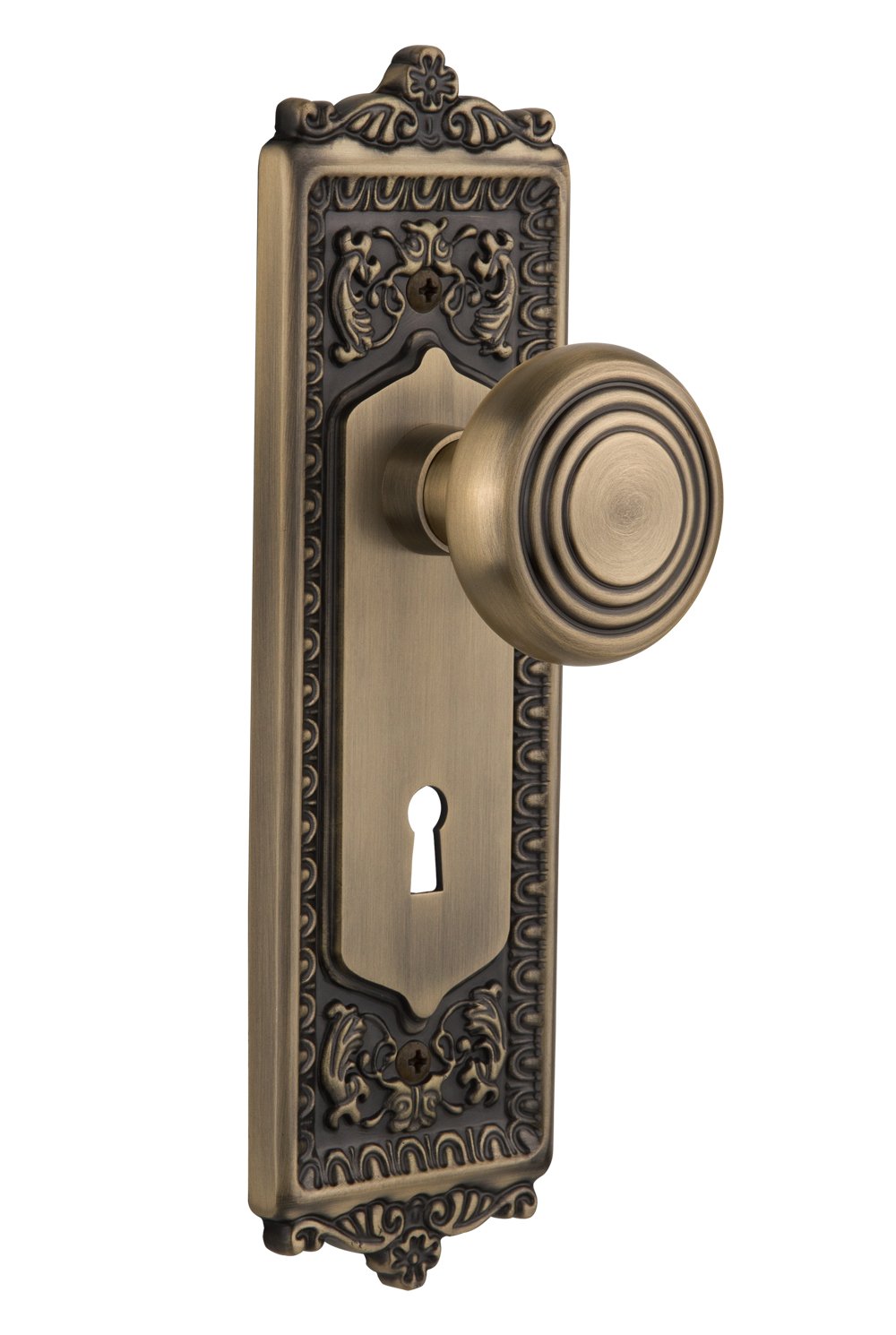 Nostalgic Warehouse Egg & Dart Design Keyhole Deco Cabinet Knob 2.75