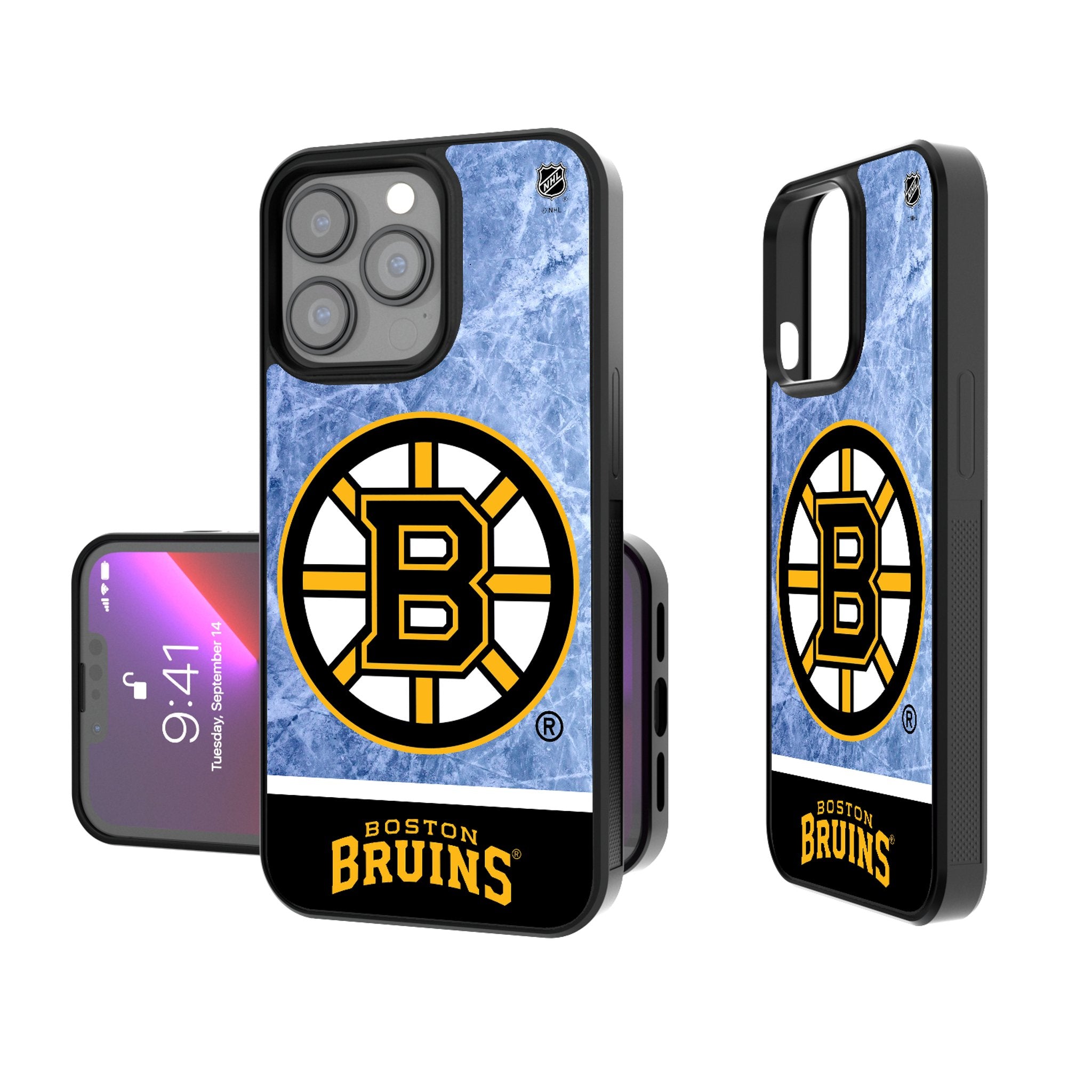 Boston Bruins Ice Wordmark Bump Phone Case - Durable Protective Cover for iPhone & Android - Perfect for Hockey Fans & Game Days