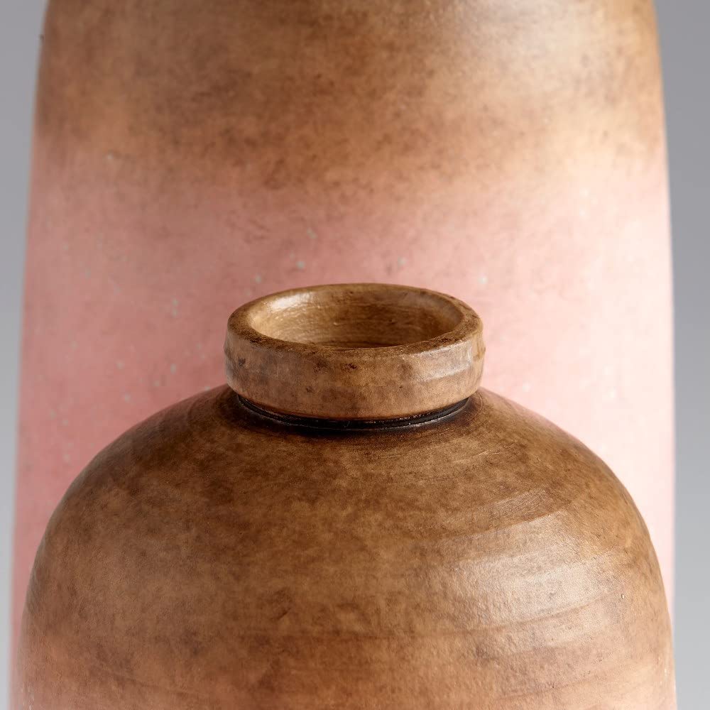 6.5 Inch Wide x 12 Inch Tall Small Ceramic Vase - Sandy Beige Home Decor for Flowers, Centerpieces & Wedding Decorations