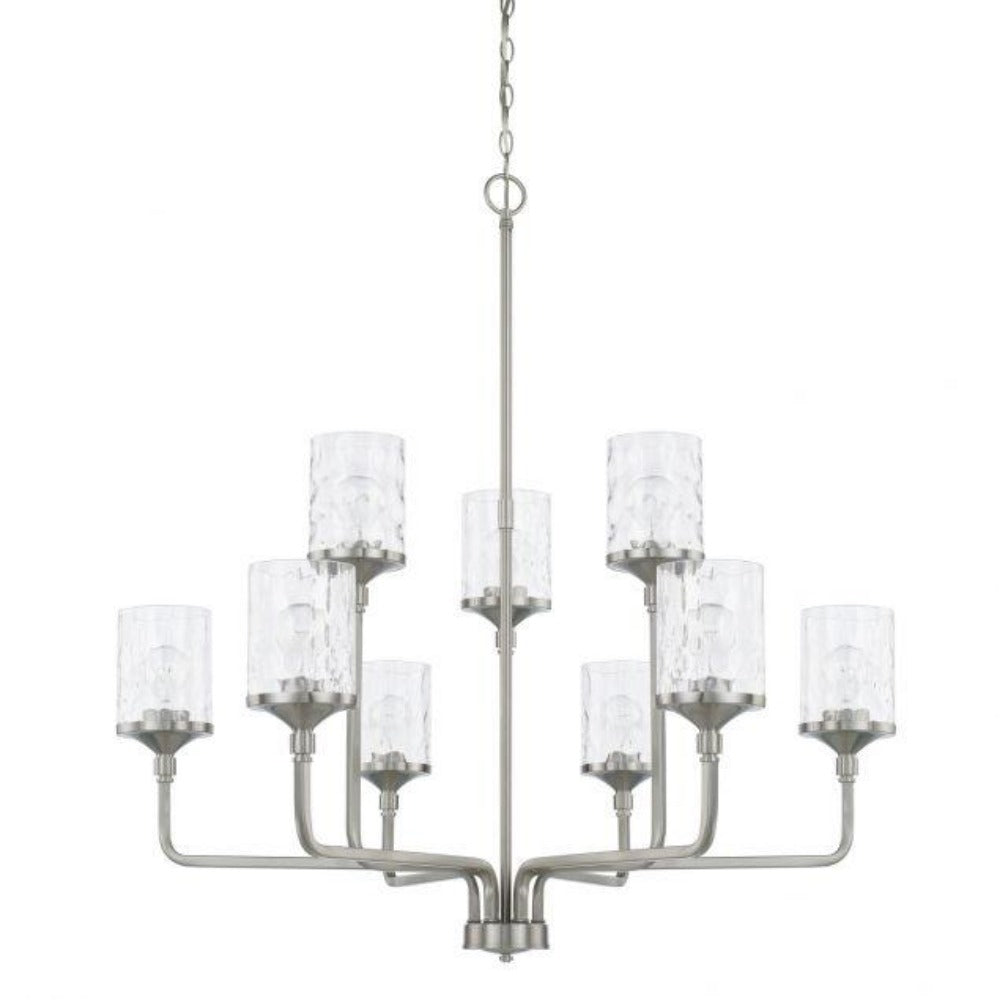 Colton 9-Light Modern Chandelier - Elegant Crystal Ceiling Light Fixture for Dining Room, Living Room & Bedroom