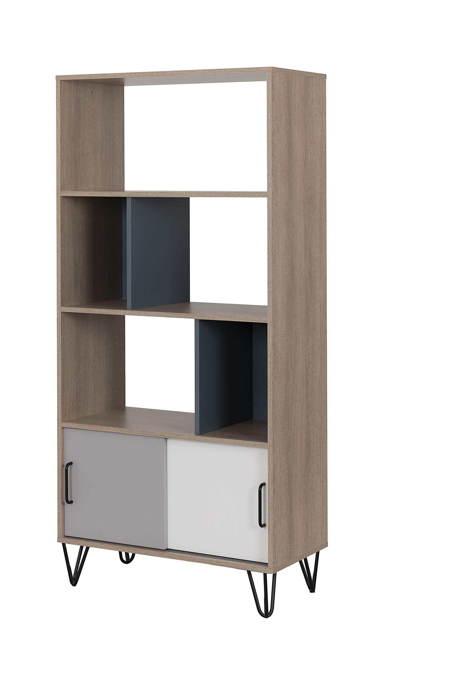 Free Standing Light Oak Bookcase - Modern Wood Bookshelf for Living Room, Bedroom & Office Storage - Stylish Home Decor Furniture for Books & Display