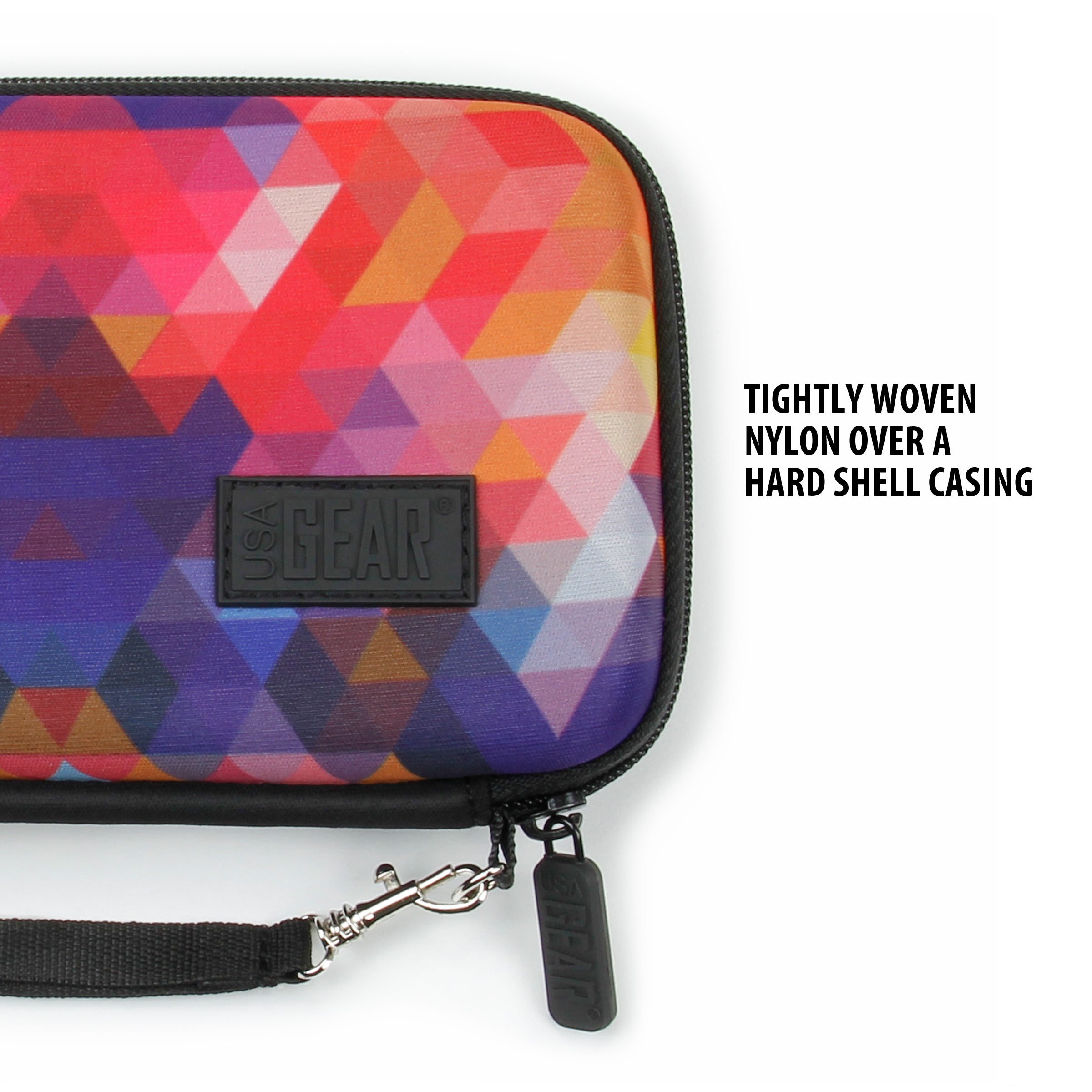 USA GEAR Hard Shell Portable Printer Case - Scratch-Resistant Protective Cover for HP Sprocket 2x3, Fujifilm Instax Mini Link 2, Kodak Printomatic - Compact Travel Case with Wrist Strap - Perfect for Home, Office & Outdoor Printing