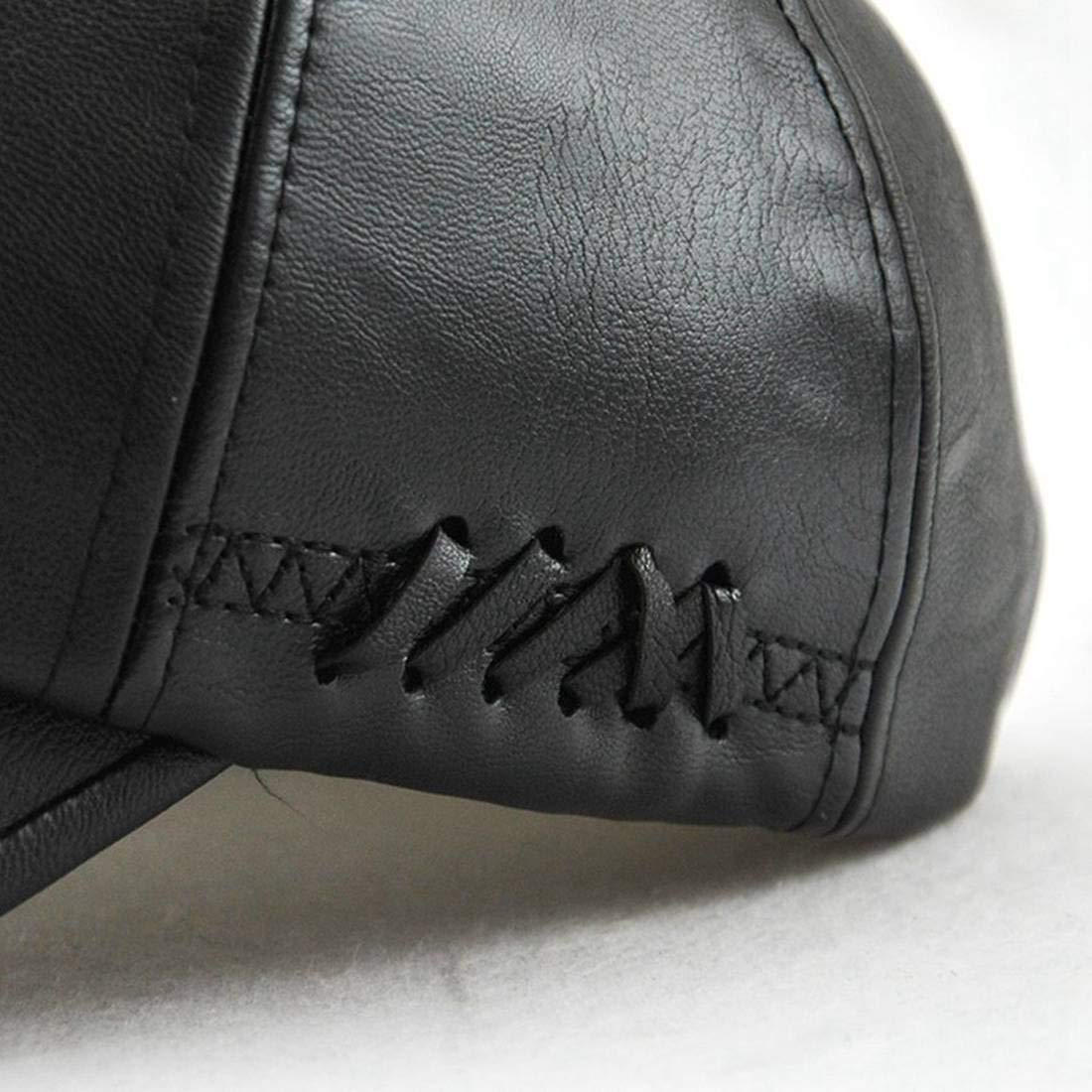 **Men's Waterproof Windproof PU Leather Baseball Cap - Winter Outdoor Golf Hat for Sports & Casual Wear**    **Use Scenarios:** Perfect for golfing, hiking, running, fishing, and everyday outdoor activities in cold weather.