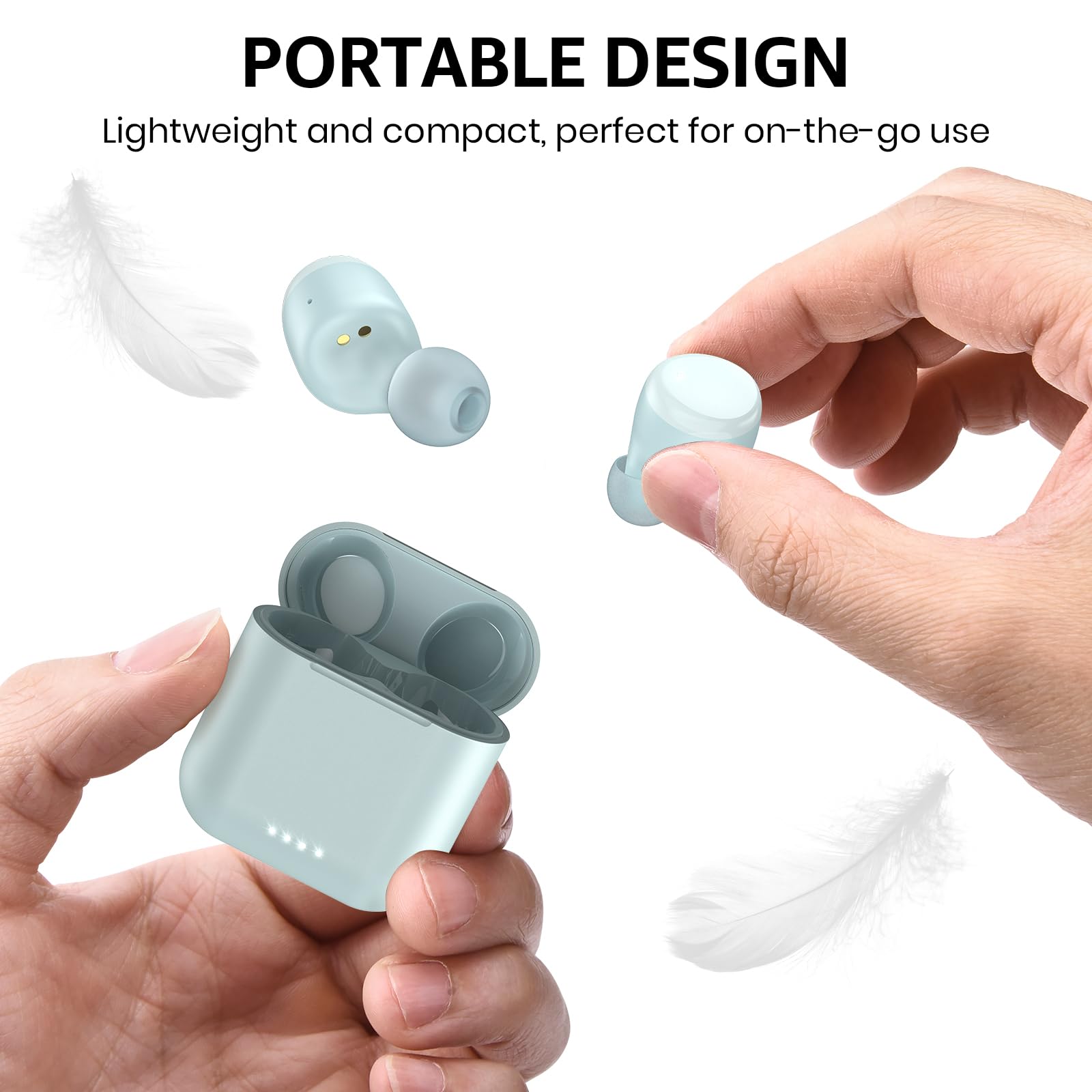 TOZO T6 Wireless Earbuds Bluetooth 5.3 Headphones - Ergonomic In-Ear Design, 50Hrs Playtime with Wireless Charging Case, APP EQ Customization, IPX8 Waterproof (2024 Upgraded Version) - Perfect for Gym, Running, Travel & Workouts