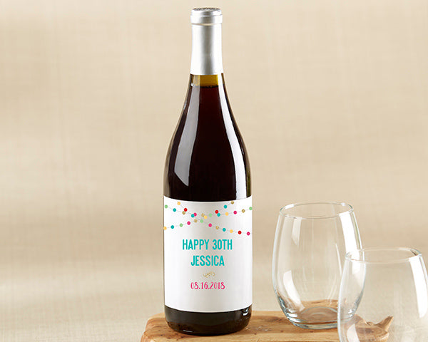 Personalized Wine Bottle Labels for Weddings, Birthdays & Parties - Custom DIY Wine Tags for Gifts & Celebrations - Perfect for Anniversary, Bridal Shower & Holiday Events