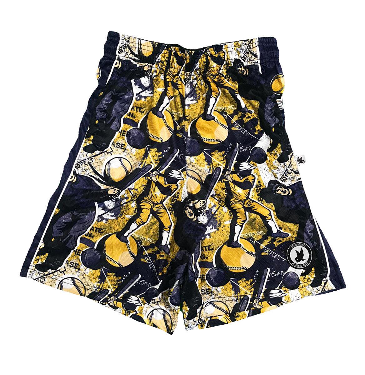 Boys Baseball Swing Batter Flow Attack Shorts - Lightweight & Breathable for Baseball Practice & Games