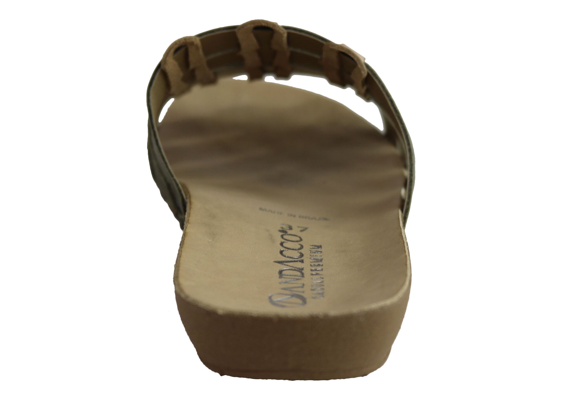 Andacco Sorrento Women's Comfort Leather Slide Sandals - Handmade in Brazil - Perfect for Beach, Vacation & Summer Outfits