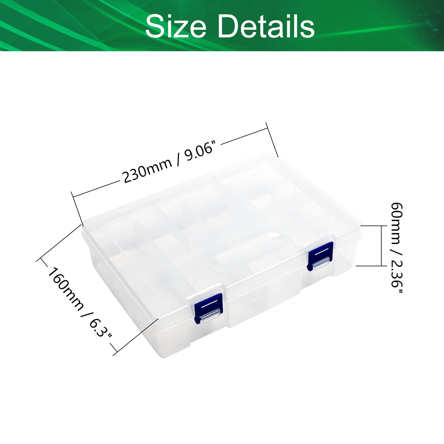 Yinpecly Transparent Plastic Storage Box for Electronic Components - 9.06