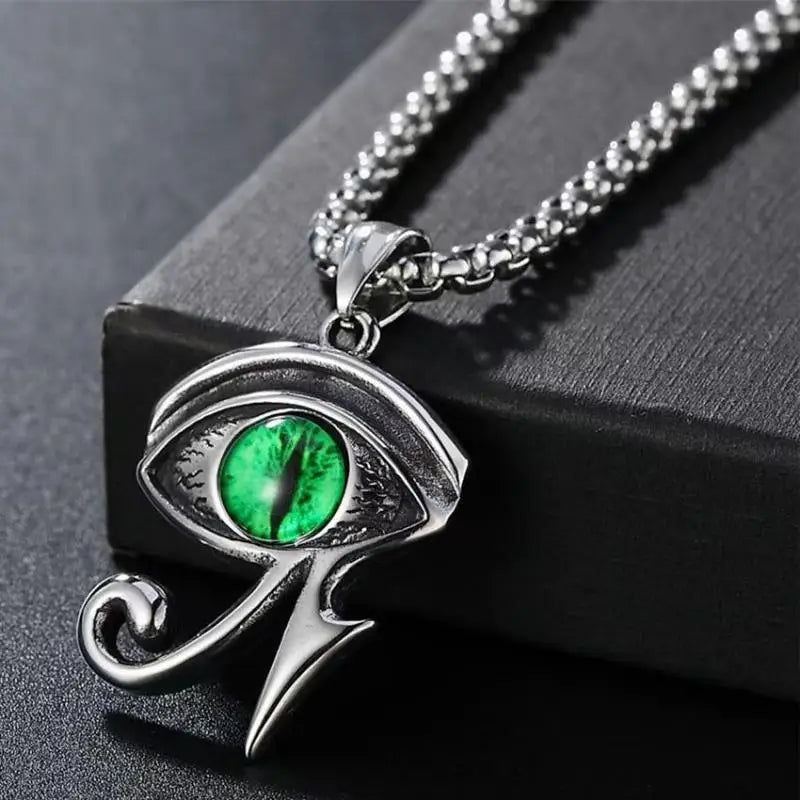 Eye of Horus Pendant Necklace - Ancient Egyptian Protection Amulet Jewelry for Men & Women - Perfect for Spiritual Healing, Meditation & Fashion Accessories