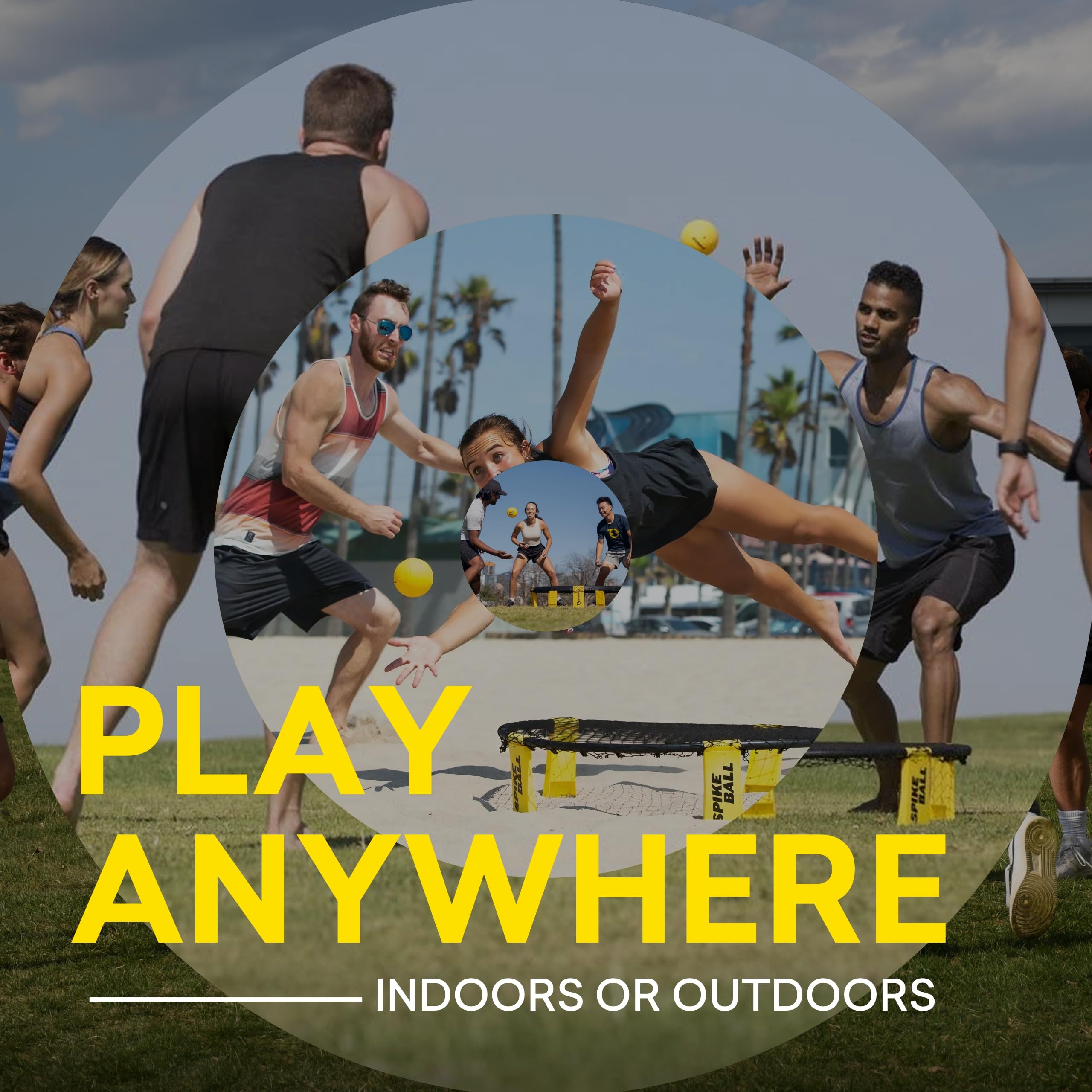 Spikeball Pro Kit Tournament Edition - Premium Stronger Playing Net, High-Spin Balls, Portable Ball Pump & Backpack - Outdoor Beach, Backyard, Park Game for Adults & Teens - As Seen on Shark Tank