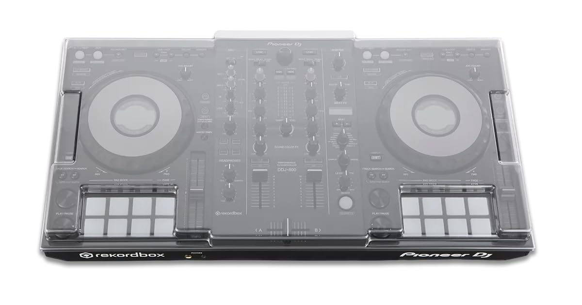 Decksaver Pioneer DDJ-800 DJ Controller Protective Cover (DS-PC-DDJ800) - Durable Dust & Scratch Shield for Professional DJ Equipment