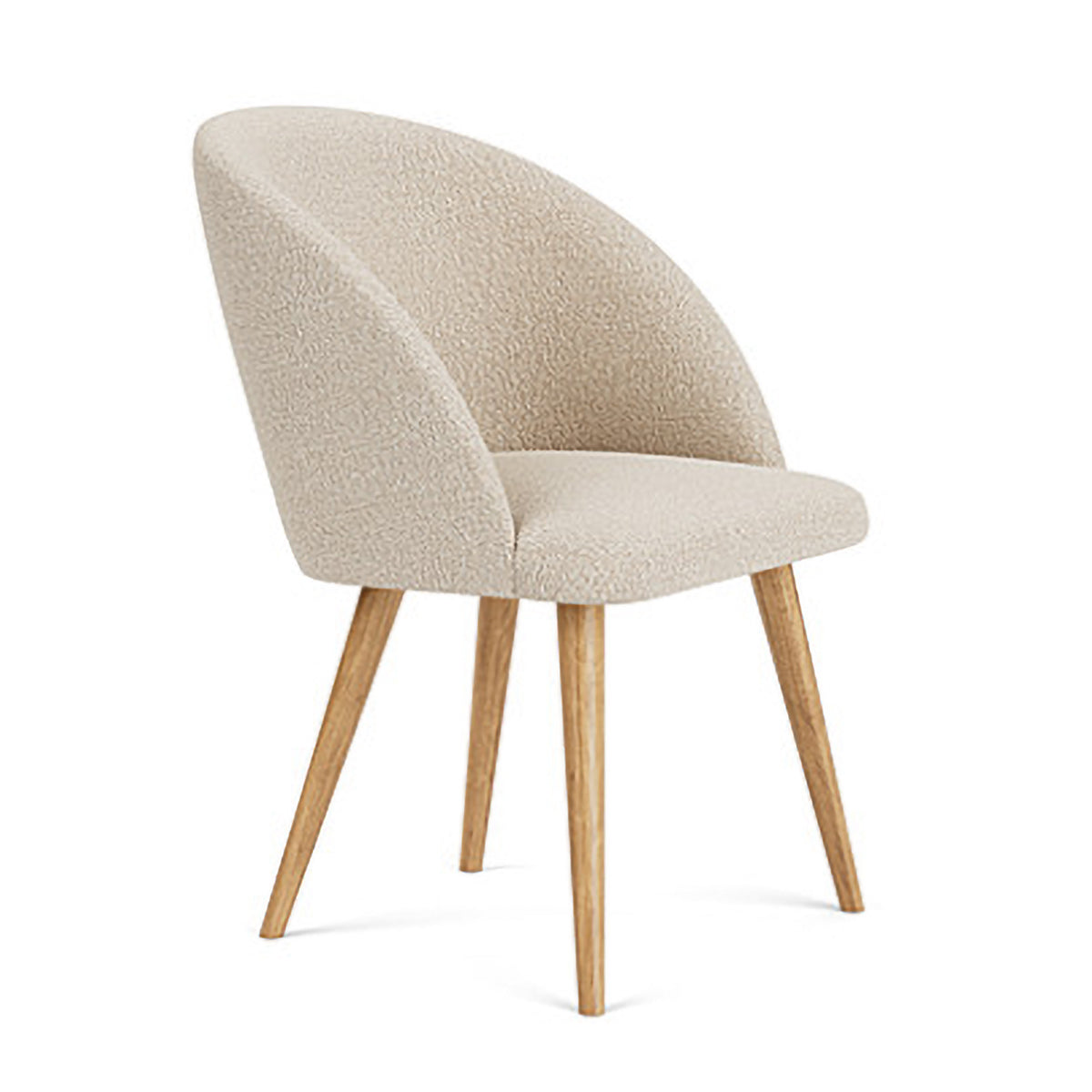 Holly Boucle Dining Chair - Modern Upholstered Accent Chair for Kitchen, Dining Room & Office - Comfortable & Stylish Home Decor