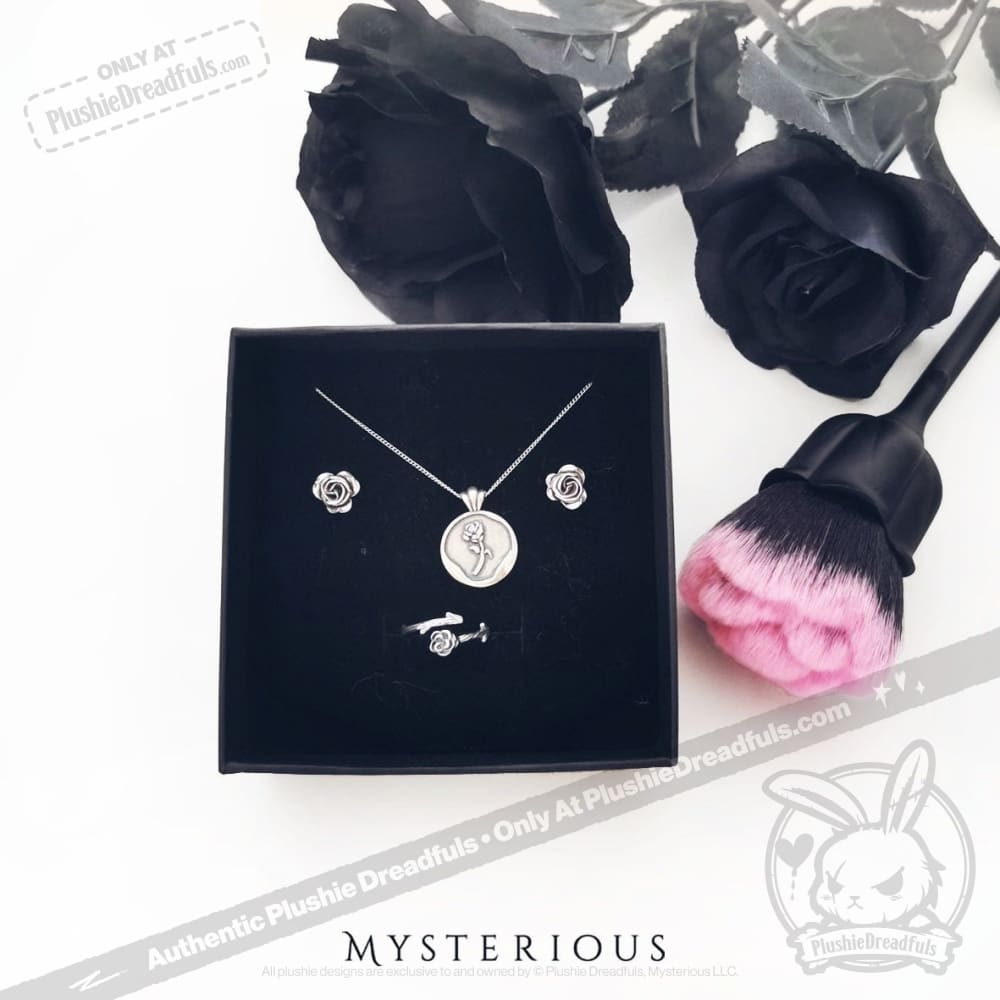 Wild Rose Jewelry Set - Sterling Silver Rose Flower Necklace, Earrings & Bracelet Gift Set for Women | Elegant Floral Jewelry for Birthday, Anniversary & Valentine's Day Gifts