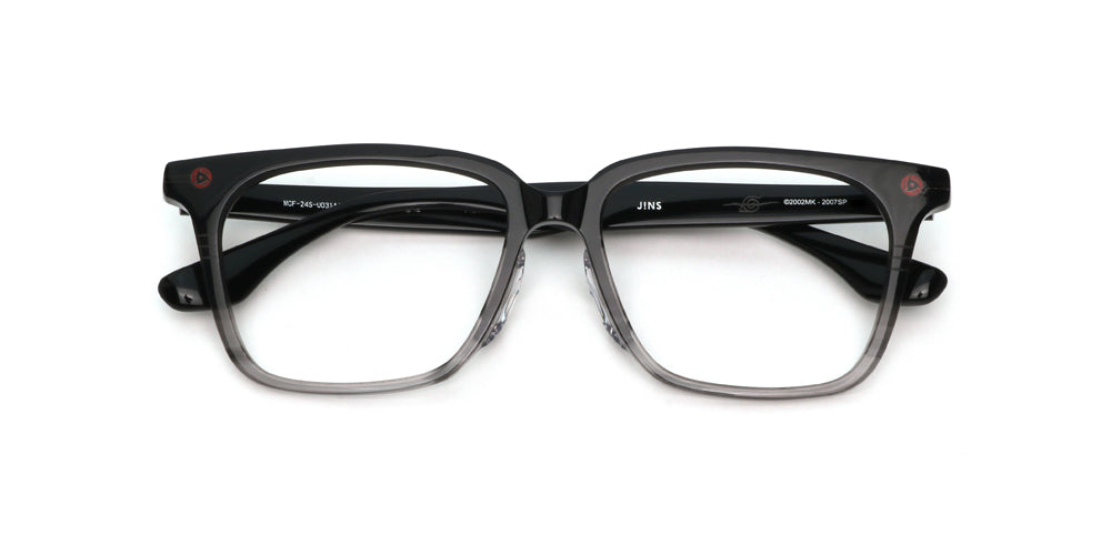 JINS x NARUTO Itachi Uchiha Model Black Anime Eyeglasses - Perfect for Cosplay, Anime Conventions & Naruto Fans