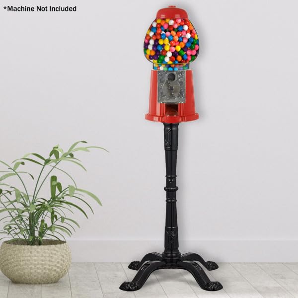 Aluminum Gumball Machine Stand for 15-Inch Gumball Vending Machines - Heavy Duty Commercial Candy Dispenser Base - Perfect for Retail Stores, Arcades & Party Supplies (Black) by Great Northern Popcorn