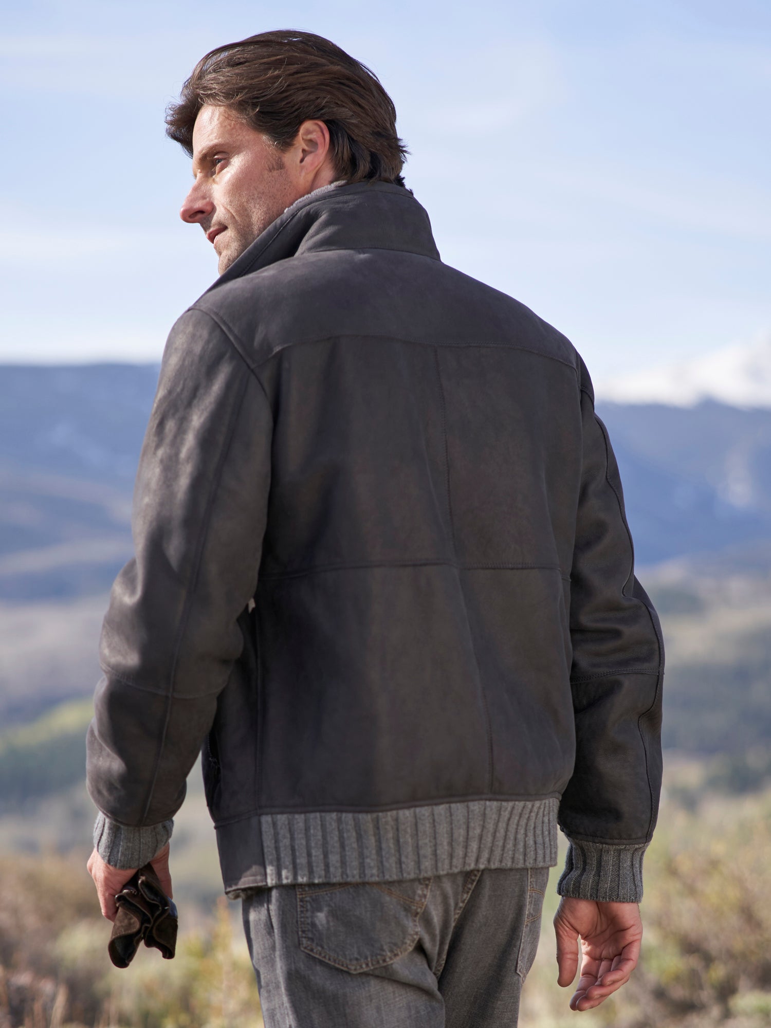 Alvin Shearling Bomber Jacket - Men's Winter Leather Jacket with Faux Fur Lining | Warm & Stylish Outerwear for Cold Weather, Motorcycle Riding & Casual Outfits